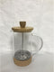 Items Cafetiere French Press koffiezetter - 600 ml - bamboe - koffiezetapparaat - voor verse koffie - 16 x 9 x 18 cm