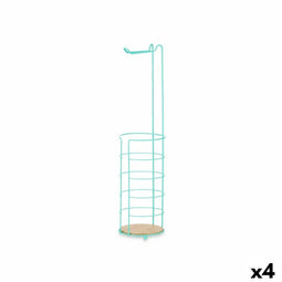 Toiletrolhouder Munt Metaal Bamboe 16,5 x 63,5 x 16,5 cm (4 Stuks)