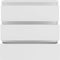 Ladekast CHELSEA 3 Laden - Mat witte kleur - B 77,2 x D 42 x H 79,9 cm