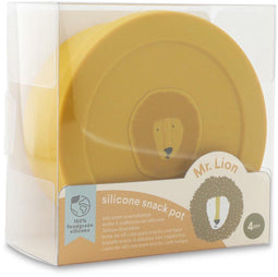 Trixie Snackbox Kinderen - Mr. Lion - Snackdoosje van Siliconen - Fruitboxje school - Geschikt voor de Vaatwasser