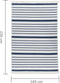 vidaXL - Vloerkleed - 160x230 - cm - katoen - marineblauw