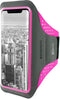 Mobiparts Comfort Fit Sport Armband - Apple iPhone X iPhone XS - Ademend materiaal - Neon Roze