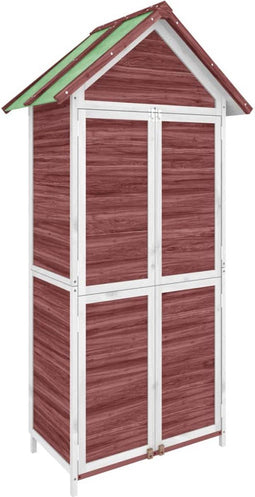 vidaXL - Tuinschuur - 89x52,5x175 - cm - massief - grenenhout - mokkakleurig
