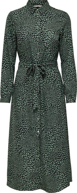 ONLY ONLNOELLE LIFE L/S MIDI SHIRT DRESS - Dames Jurk - Regular fit met knoopsluiting - Maat S