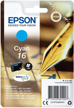 Epson T1622 - Inktcartridge - Origineel - Cyaan