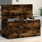 vidaXL - Opbergbox - 100x42x46 - cm - bewerkt - hout - gerookt - eikenkleurig
