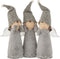 J-Line kerstfiguur Engel 3 Delig Horen/Zien/Zwijgen - polyresin - grijs