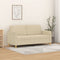 vidaXL - Tweezitsbank - 140 - cm - stof - crèmekleurig