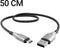 Cygnett CY4680PCUSA - USB-A naar USB-C kabel - 0.5 meter - Zwart