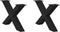 vidaXL - Salontafelpoten - 2 - st - X-vormig - 70x(42-43) - cm - staal - zwart