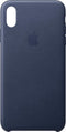 Apple iPhone Xs Max - Leather Backcover - Echt leer - Donkerblauw