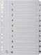 Pergamy tabbladen met indexblad, ft A4, 11-gaatsperforatie, karton, set 1-10