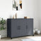 vidaXL - Dressoir - 100,5x39x72 - cm - staal - antracietkleurig