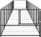 vidaXL - Hondenkennel - 9 - m² - staal - zwart
