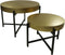 Salontafel - ø70x50/ø50x40- Goud/zwart - Metaal