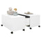 Salontafel 75x75x38 cm bewerkt hout wit
