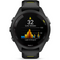 Garmin Forerunner 265S 42 mm zwart met een zwart/geel siliconen polsband