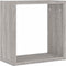 vidaXL - Wandrekken - Kubus - 2 - st - 30x15x30 - cm - grijs - sonoma