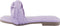 Pieces PCVERA - Dames Sandalen - Gevlochten band 100% leer - Lavendula