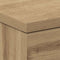 vidaXL - Nachtkastje - 38x35x55 - cm - bewerkt - hout - artisanaal - eikenkleur