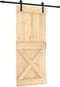 vidaXL - Schuifdeur - met - beslag - 90x210 - cm - massief - grenenhout