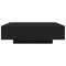 vidaXL - Salontafel - met - LED-verlichting - Zwart - Eiken - 100x100x31 - cm