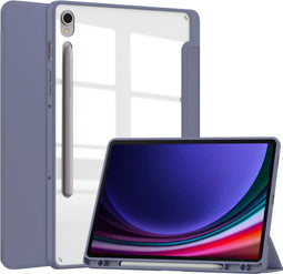 imoshion Tablet Hoes - Geschikt voor Samsung Galaxy Tab S9 11.0 inch - Trifold Hardcase Bookcase - Paars