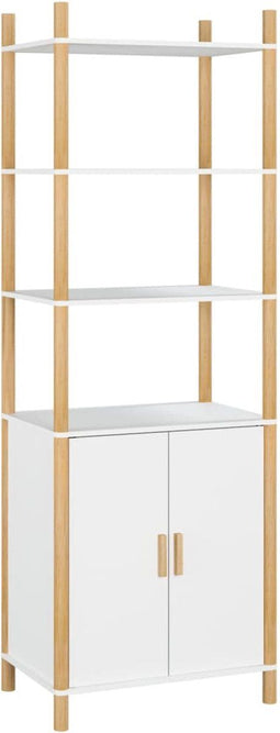 vidaXL - Hoge - kast - 60x40x173 - cm - bewerkt - hout - wit