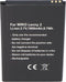 Accu geschikt voor de Wiko Lenny 3 accu 5030, 3.7V 1800mAh met 6.7Wh