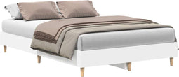 vidaXL - Bedframe - zonder - matras - 140x190 - cm - spaanplaat - wit