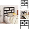 vidaXL - Hoofdbord - 106x4x100 cm - massief grenenhout - zwart