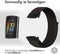 imoshion Nylon bandje - Geschikt voor Fitbit Charge 6, Charge 5 - Zwart - S