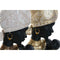 Decoratieve figuren Home ESPRIT Wit Zwart Gouden Afrikaanse 15 x 9 x 25 cm (2 Stuks)