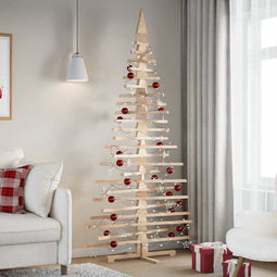 vidaXL - Kerstdecoratie - kerstboom - 210 - cm - massief - grenenhout