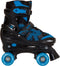 Roces - Quaddy 3.0 - Rolschaatsen - Kinderen - Zwart - Blauw - 34-37