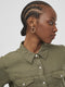 Vila Vibista - Blouse Denim - Dames Maat S - Four Leaf Clover