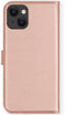 Selencia iPhone 13 - Echt Lederen Bookcase - Ruimte voor 3 pasjes - Roze