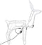 vidaXL - Kerstfiguur - rendier - met - bewegende - kop - koudwit - 76x42x87 - cm