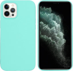 iMoshion Hoesje Geschikt voor iPhone 12 Pro Max Hoesje Siliconen - iMoshion Color Backcover - Mintgroen