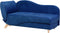 MERI - Chaise longue - Blauw - Linkerzijde - Fluweel
