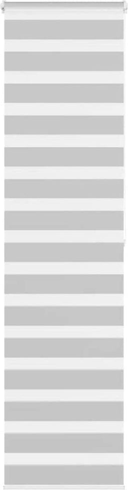 vidaXL - Zebra - rolgordijn - 55x200 - cm - stofbreedte - 50,9 - cm - lichtgrijs
