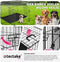 tectake® Hondenkooi Luna - Hondenkennel - Opvouwbaar met 2 deuren - Zwart