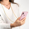 iMoshion Hoesje Geschikt voor iPhone Xr Hoesje Met Koord - iMoshion Glitter Backcover met ketting - Roze