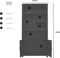 HSM Collection Wandkast 4 Vakken 105cm Zwart Mangohout/Mdf