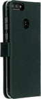 Selencia Hoesje Geschikt voor Huawei P Smart Hoesje Met Pasjeshouder - Selencia Echt Lederen Bookcase - Groen