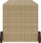 vidaXL - Tuinbox - met - wielen - 283 - L - poly - rattan - gemengd - beige