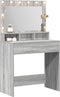 vidaXL - Kaptafel - met - LED - Verlichting - Grijs - Sonoma - 79x41x135 - cm