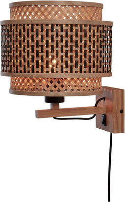 GOOD&MOJO Wandlamp Bhutan - Bamboe - Ø25cm - Binnen