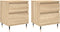 vidaXL - Nachtkastjes - 2 - st - 40x35x50 - cm - sonoma - eikenkleurig