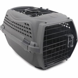 M.PETS ECO GIRO Kattentransportkrat - Kunststof kooi - Maat M - Grijs